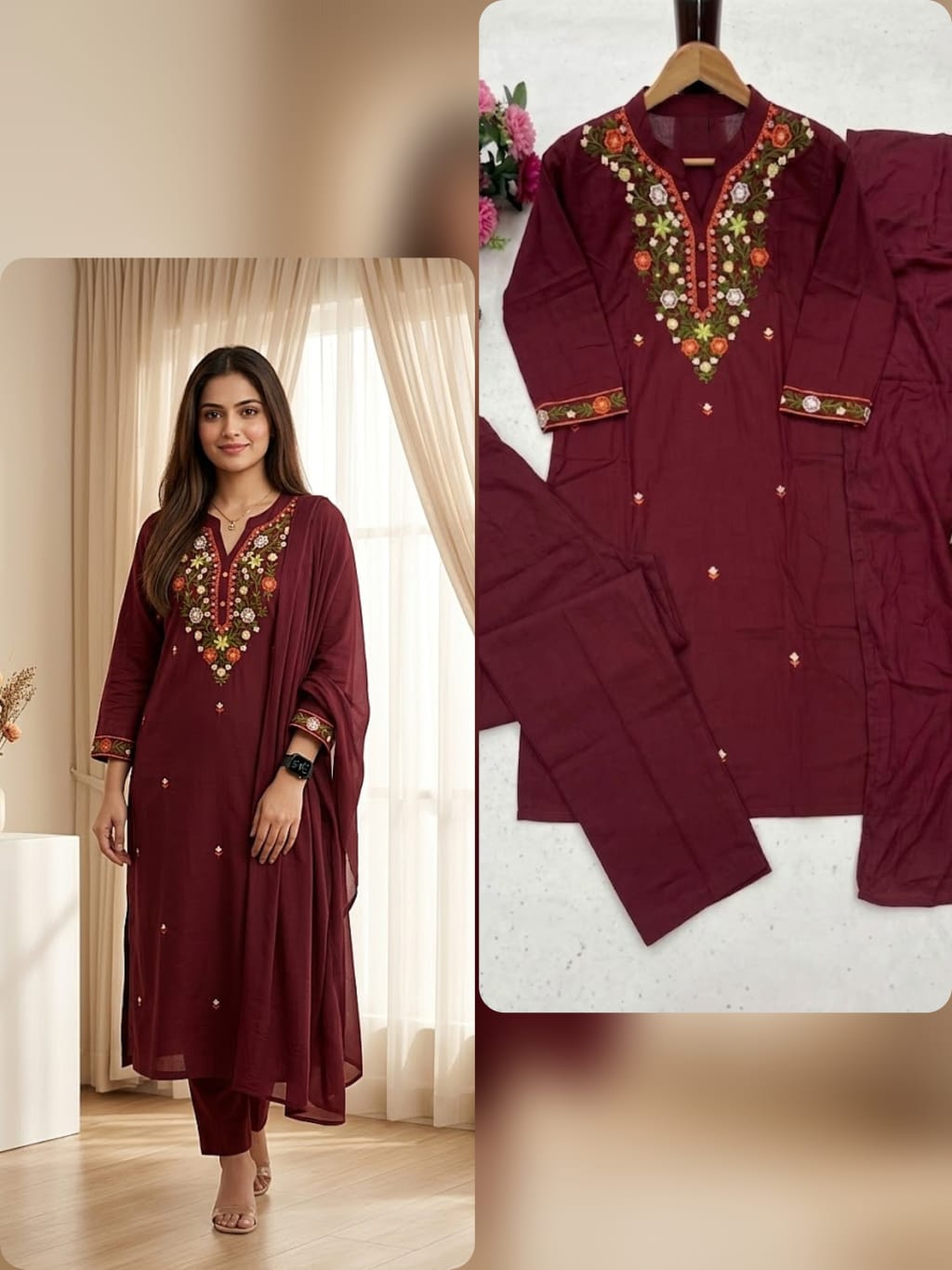 Premium Sequence Pure Heavy Embroidery Sequence Work Dress