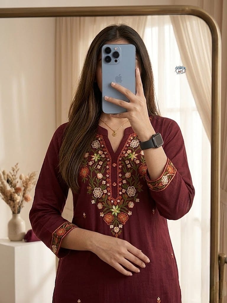 Premium Sequence Pure Heavy Embroidery Sequence Work Dress
